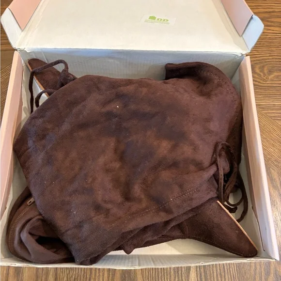 Chic Over-the-Knee Brown Boots - Picture 6 of 7